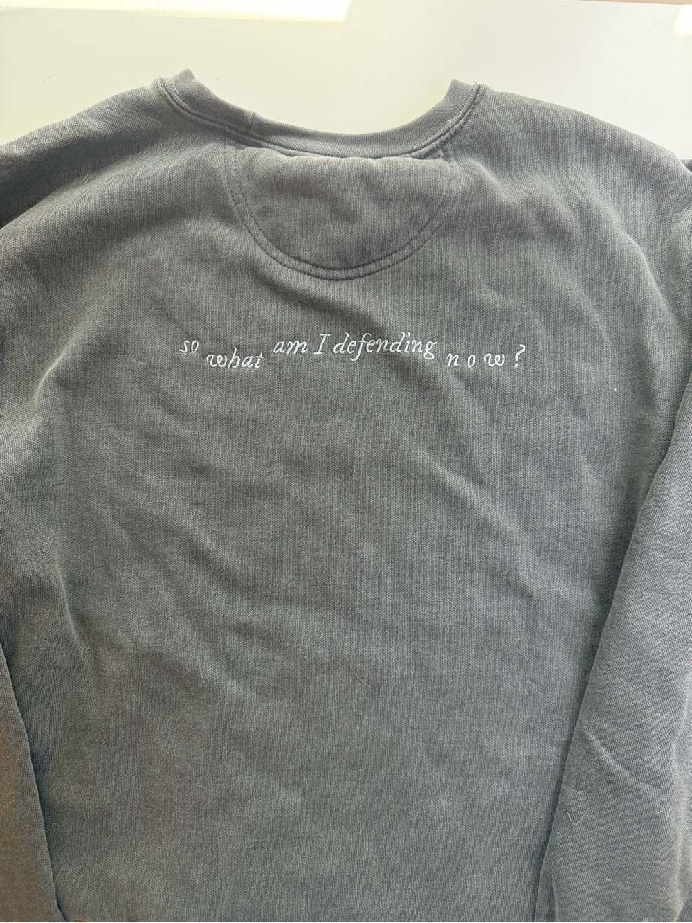 Taylor Swift Exile Folklore S “you're not my homeland anymore" Grey Crewneck - Picture 3 of 4